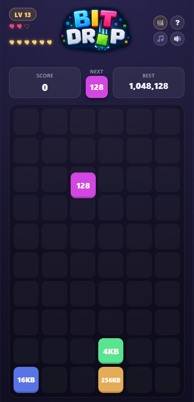 Bit Drop mobile game screenshot